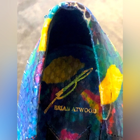 Brian Atwood multi-colored peep toe pumps size 6.5 - Picture 4 of 4